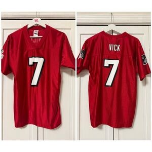 NFL Michael Vick Youth XL Red Jersey 7 Atlanta Falcons Football Vintage